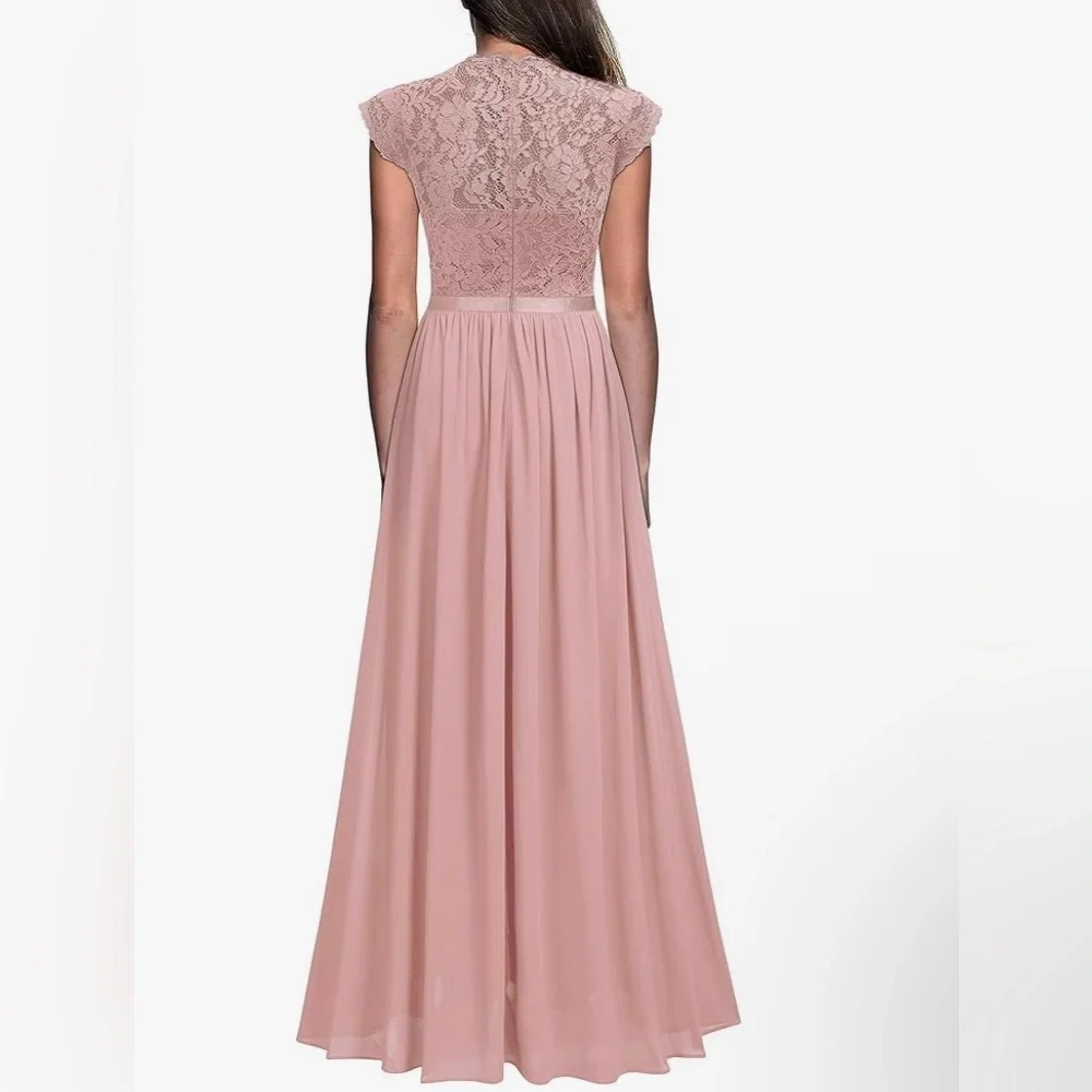 Formal Floral Lace Maxi Dress Like New Condition - Picture 6 of 8